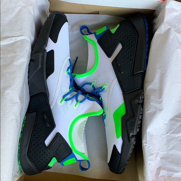 NIKE AIR HUARACHE DRIFT white/black-blue-nebula Me - Picture 14 of 16